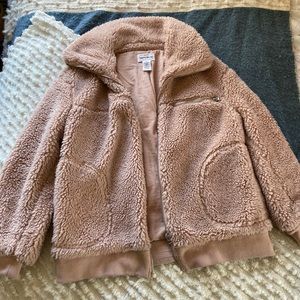 For the Republic: Pink faux fur coat